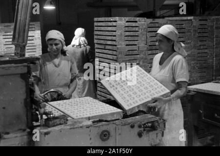 Die meisten Schokoladenfabrik in Halle (Saale), 1950er. Schokoladenfabrik in Halle an der Saale, 1950. Stockfoto