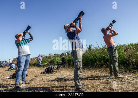 Plane Spotter, Fotografen auf der Airshow Stockfoto