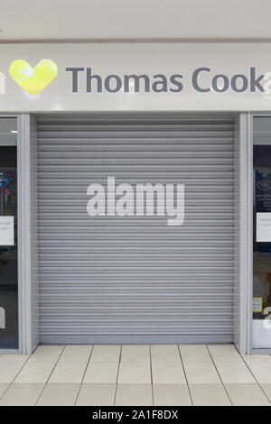 Edinburgh, Schottland. 26. September. 2019. Thomas Cook shop schließen in Großbritannien als Thomas Cook angekündigt 21 Stores in Großbritannien geschlossen. Pako Mera/Alamy Leben Nachrichten. Stockfoto