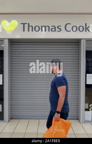 Edinburgh, Schottland. 26. September. 2019. Thomas Cook shop schließen in Großbritannien als Thomas Cook angekündigt 21 Stores in Großbritannien geschlossen. Pako Mera/Alamy Leben Nachrichten. Stockfoto