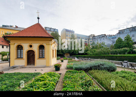 Franziskaner Garten. Natürliche Oase im Zentrum von Prag Stockfoto