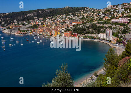 Villefranche. Frankreich. 06.10.12. Das Resort von Villefranche-sur-Mer in der Nähe von Nizza an der Cote d'Azur in Südfrankreich. Stockfoto