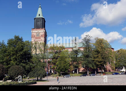 Turku, Finnland - 22. September 2019: Dom. Es ist die Mutter Kirche der Evangelisch-Lutherischen Kirche Finnlands. Stockfoto