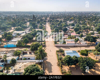 Luftaufnahme von Matola, Vorort von Maputo, der Hauptstadt von Mosambik, Afrika Stockfoto