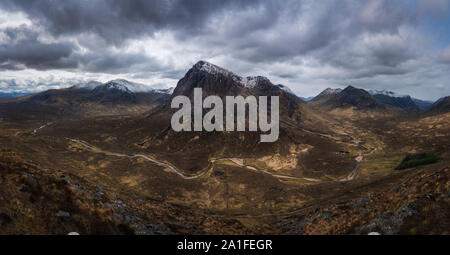 Die Schottischen Highlands im Glen Coe Stockfoto