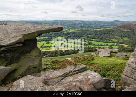 Sonnigen Tag im September auf Bamford Kante im Peak District National Park, Derbyshire, England. Stockfoto