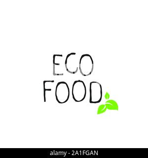 Eco essen Label und hochwertiges Produkt Abzeichen. Bio gesunde organische, 100 Bio und natürliches Produkt, das Symbol. Embleme für Cafe, Verpackung etc. Vector Stock Vektor
