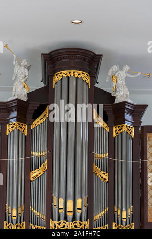 Detail einer Orgel im Hermitage Museum in Amsterdam Die Niederlande 2019 Stockfoto