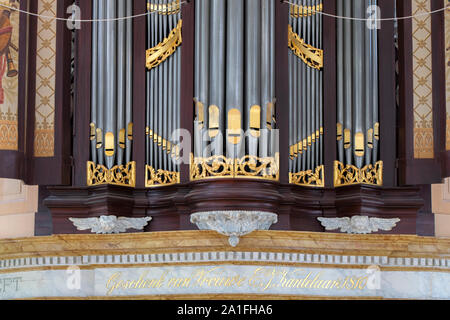 Detail einer Orgel im Hermitage Museum in Amsterdam Die Niederlande 2019 Stockfoto