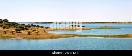 Alqueva dam. Fluss Guadiana, Estrela. Alentejo, Portugal Stockfoto