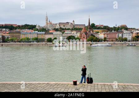 Buda Pest aus gesehen. Budapest, Ungarn Stockfoto