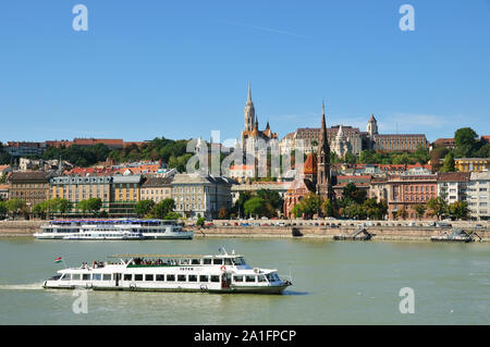 Buda Pest aus gesehen. Budapest, Ungarn Stockfoto