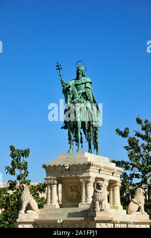 King Stephen (Istvan) der erste König von Ungarn (11. Jahrhundert). Varhegy, Castle Hill. Budapest, Ungarn Stockfoto