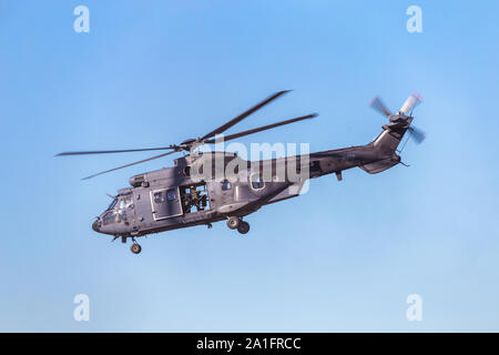 Ede, Niederlande, 21. September 2019: Cougar Hubschrauber Befehl S-454 der Niederländischen Armee während der Air Show in den Niederlanden. Stockfoto