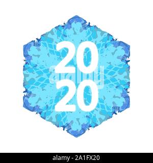 Schneeflocke Banner 2020 V1 Stock Vektor