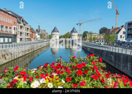 Broeltowers in Kortrijk, Belgien Stockfoto