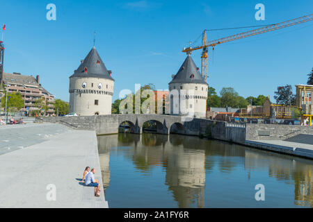 Broeltowers in Kortrijk, Belgien Stockfoto