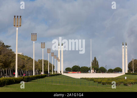 Park Eduardo VII ist ein öffentlicher Park in der Nähe des Stadtzentrum in Lissabon, Portugal Stockfoto