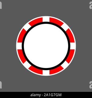 Ansicht von oben. casino chips. Vektor poker chip Icon Stock Vektor