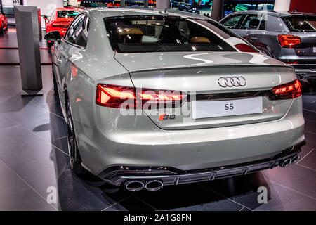 Frankfurt, Deutschland, September 10, 2019: Audi S5 Coupé auf der IAA, B9, Allradantrieb Auto von Audi gebaut Stockfoto