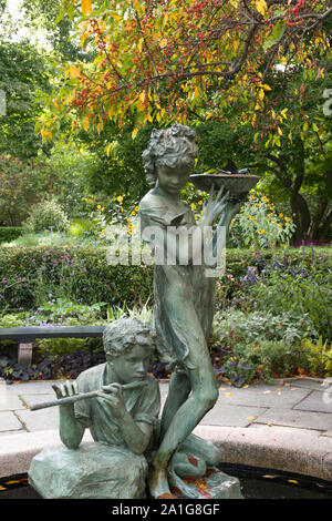 Burnett Brunnen in den Wintergarten, Central Park, New York, USA Stockfoto