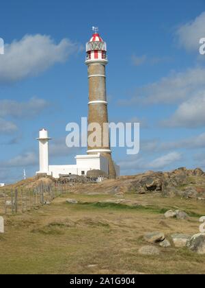 Den Leuchtturm von Jose Ignacio Küste Strand, Uruguay, Südamerika Stockfoto