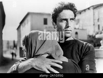 Raf Vallone, Werbung Portrait für den Film 'Seltsame Täuschung', aka 'Il Cristo Proibito', Casino Film Exchange 1951 Stockfoto