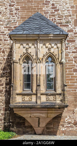 Dekorative Balkon im Schloss Wernigerode. Deutschland Stockfoto