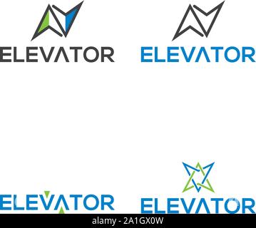 Lift oder Aufzug tasten Symbol. Einfache flache Logo der Aufzug Tasten auf weißem Hintergrund. Vector Illustration. Treppe, Aufzug, Elektrische, Stock Vektor