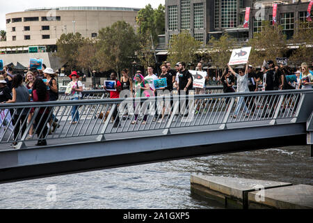 26. März 2017: März für Wassertiere Protestmarsch in Melbourne, Victoria, Australien Stockfoto