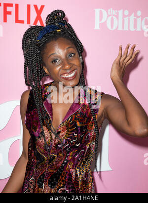 New York, NY - 26. September 2019: Ziwe Fumudoh Netflix der Politiker Premiere auf der DGA-Theater besucht Stockfoto
