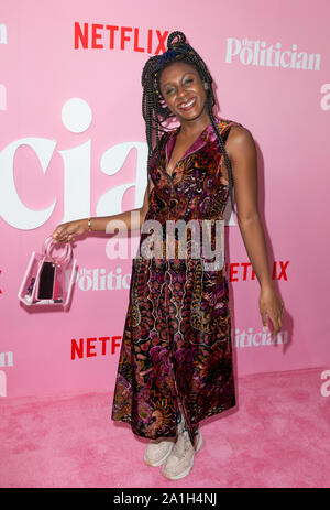New York, NY - 26. September 2019: Ziwe Fumudoh Netflix der Politiker Premiere auf der DGA-Theater besucht Stockfoto