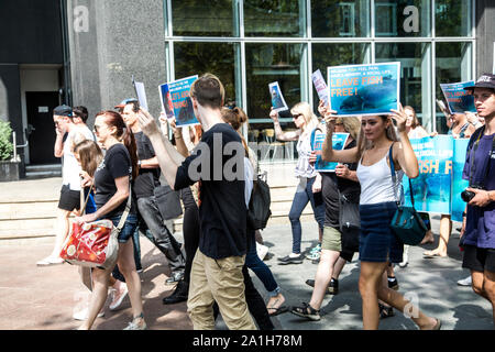 26. März 2017: März für Wassertiere Protestmarsch in Melbourne, Victoria, Australien Stockfoto