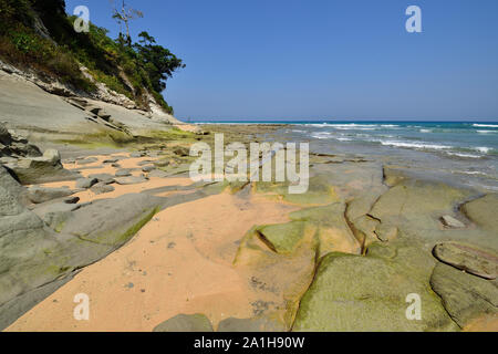 Die Schönsten, exotische Sitapur Strand auf der Andaman an Neil Insel der Andamanen und Nikobaren Inseln, Indien Stockfoto