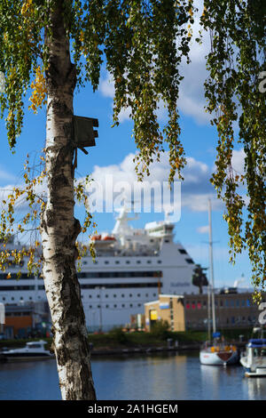 Sea Port in Riga im Sommer Stockfoto