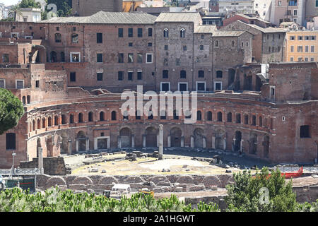 Bleibt der semi-Rundschreiben Trajan Markt, Rom Stockfoto