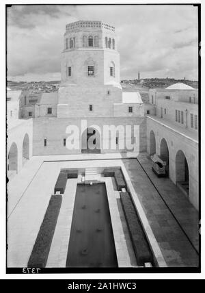 Museum (Rockefeller) in Jerusalem. Museum. Turm und Innenhof, E. (aufrecht) Stockfoto