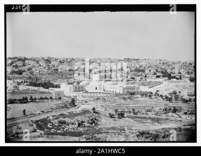 Museum (Rockefeller) in Jerusalem. Museum. Teleaufnahme vom Ölberg Stockfoto