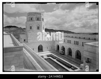 Museum (Rockefeller) in Jerusalem. Museum. Turm und Innenhof, S.E. Stockfoto