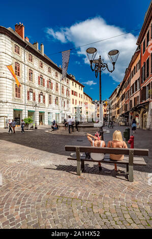 Frankreich Haute-Savoie - Chambery - Place Saint Léger Stockfoto