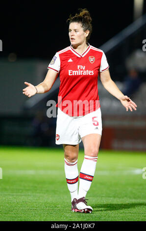 Portsmouth, England - 26. SEPTEMBER: Jennifer Beattie von Arsenal während der UEFA Champions League Runde 32 2. Bein Spiel zwischen Arsenal Frauen und Stockfoto