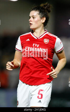 Portsmouth, England - 26. SEPTEMBER: Jennifer Beattie von Arsenal während der UEFA Champions League Runde 32 2. Bein Spiel zwischen Arsenal Frauen und Stockfoto