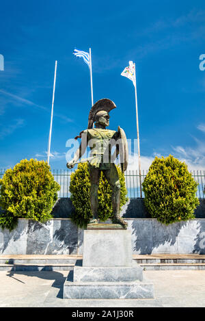 Statue von Leonidas in Sparta, Griechenland Stockfoto