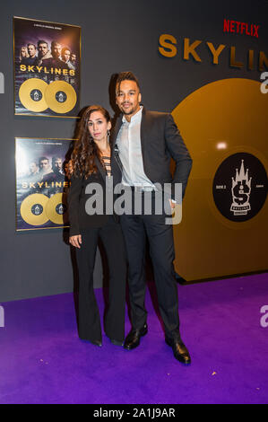 Die Premiere der Netflix-Serie kylines' im Henninger-Turm. Frankfurt, 25.09.2019 Stockfoto