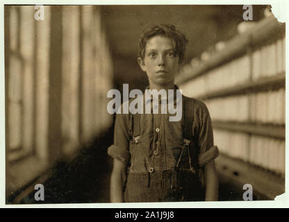 Name: Jo Bodeon. Ein back-Roper in Maultier Zimmer. Burlington, VT Chace Cotton Mill. Stockfoto