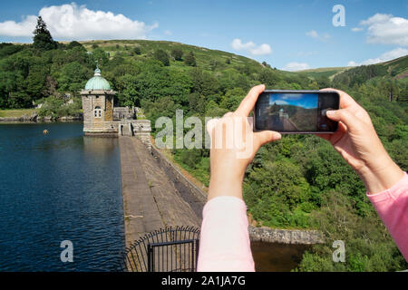 Pen y; Penygarreg Garreg Dam Reservoir; Elan Valley, Rhayader, Mid-Wales Stockfoto