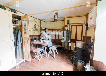 Interieur von MP3 Aussichtsturm auf Guernsey Stockfoto