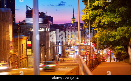 Zur Nacht Tallinn am späten Abend im Sommer Stockfoto