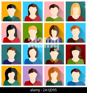Menschen Icons Set Vector Hintergrund Stock Vektor