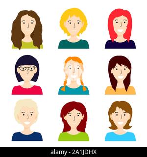 Vektor einrichten von Menschen Symbole auf weißem Hintergrund Stock Vektor